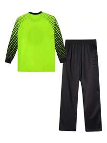 Uniforme De Portero Playera Pants Para Portero Con Coderas - Verde - Ver 3