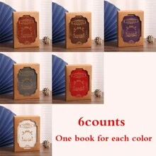 1 Copy/2 Copies/3 Copies/5 Copies/6 Copies/Gift Box Set/Vintage Soft Leather Hardcover Notebook With 200 Pages. It Features A Hollow-Out Design On The Cover, A Satin Ribbon Bookmark, An Anchor Decoration, Metal Edges For Fixation, And Eye-Protecting Paper. It Is Suitable For Office Business, Campus Life, Daily Use And As A Holiday Gift. It's A High-Quality Office Meeting Notebook, Diary, Journal And Record Book.