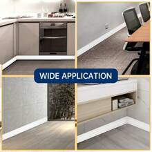 1 st 2m/78,74in Flexibele Basisplaat Vormige Decoratieve PVC Zelfklevende Afpelbare Muurplint Rubberen Muurplint