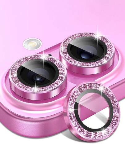 适用于 Plus 的 3 片装摄像头镜头保护膜 - 适用于 2024 款机型，金属单环保护盖，9H 防刮钢化玻璃，铝合金边框，吸附力更强，带闪光灯，兼容 17、16、16 Plus、16 Pro Max、16 Pro、15 Pro Max、15 Pro、15 Plus、15、14 Pro Max、14、14 Pro、14 Plus、13 Pro Max、13、13 Pro、12、11