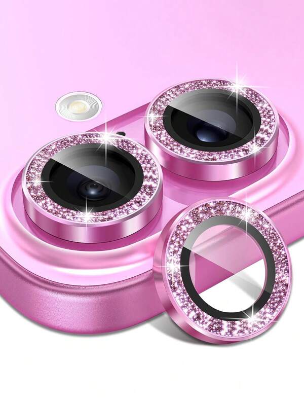 Protezione per obiettivo fotocamera compatibile con Plus Bling - 2024, cover con anello singolo in metallo, vetro temperato anti-graffio 9H con bordo in alluminio, adesione più forte, flash 16 16 Plus 16 Pro Max 16 Pro 15 Pro Max 15 Pro 15 Plus 15 14 Pro Max 14 14pro 14plus 13 Pro Max 13 13 Pro 12 11 (confezione da 3), regalo per compleanni, famiglia, amici, cristalli scintillanti, protezione per obiettivo, accessori per cellulare