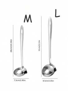 A Stainless Steel Tip-Tail Thickened Oil Leaking Spoon And A Single Oil-Splitting Spoon, Available In Two Specifications: M/L
