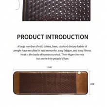 Esterilla calefactora de infrarrojos lejanos con almohadilla de piedra de germanio y turmalina natural para aliviar el dolor de espalda con controlador - Tipo de Enchufe A USA (110-127V) - Ver 9