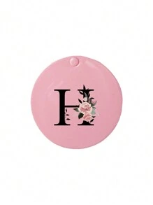 This Convenient Sliding Mini Mirror Is Printed With Floral Letters A-Z, Which Can Be Used As A Mini Powder Compact Mirror, Portable Makeup Mirror, Vanity Mirror, Travel Mirror, And Mini Handheld Mirror. Suitable For Daily Use, Travel, And Gatherings, It Makes A Cute And Fun Little Gift.,Giveaways,Travel,Cheap Stuff,Travel Essential - Pink - View 15
