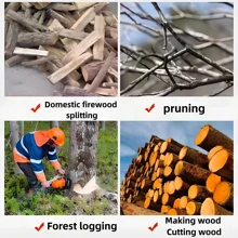 SUBY 1 Set Of SUBY 6-Inch Cordless Mini Chainsaws With 2 Batteries And 2 Chains For Tree Trimming, Home Improvement And Wood Cutting Tools