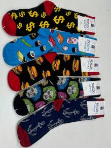Stylish Unisex 3/4 Socks Available In Various Prints. No Option To Choose Size 36-40 40-46 - 彩色 - 查看 4