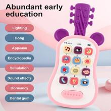 1 Stück Baby Frühpädagogisches Spielzeug Gitarren-Telefon Sound Spielzeug Multifunktionales Musik-Telefon für Kinder, analoge Telefone Geschichte Maschine als Geburtstagsgeschenk (Unterschiedliche Chargen können zu Zufälligkeit in der Außenverpackung führen)