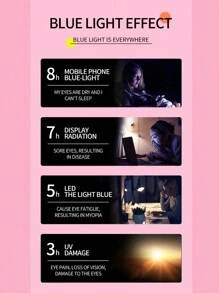 1pc Women's Metallic Cat Eye Rhinestone Studded Unique Design Shiny Aesthetic Glasses - Clear - View 11