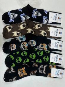 Stylish Unisex 3/4 Socks Available In Various Prints. No Option To Choose Size 36-40 40-46 - 彩色 - 查看 1
