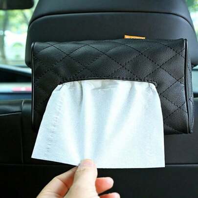 Car Paper Towel Holder, Automotive Tissue Box Facial Napkin Paper Bag Mounted On Sun Visor, Armrest