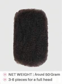 Afro Kinkys 散装真人头发用于辫子接发修复辫子、扭编 Afro Kinky 真人头发用于辫子 1 包 50 克 - Natural Black - 查看 2