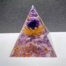 1pc Natural Crystal Red Jasper Chip Sphere Ball Tree Of Life Resin Orgone Pyramid Orgonite Powerful Crystals For Chakra Balancing Reiki And Meditation Attracts Lucks Restoration Gift - Multicolor - View 10