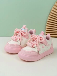 女童糖果色休闲运动鞋，轻便舒适运动鞋，3-12岁，2025年新品，适合所有季节 - 粉色 - 查看 2