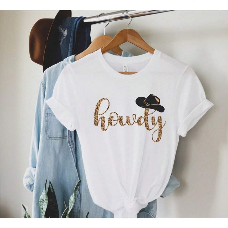 Howdy Shirt | Howdy T-Shirt | Country Shirt | Hey Y'all | Texas Shirt | Southern Shirt | Country Graphic Tee | Cowgirl T-Shirt - White - View 1