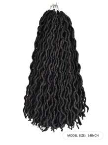 1-6Packs Locs Ombre Crochet Hair, Goddess Locs Faux Locs Roots Dreadlocs Synthetic Braiding Hair Extensions