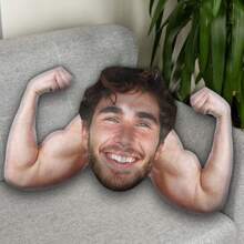 1pc Customized Funny Giant Portrait Photo Pillow, Personalized Pillow Suitable For Home Decor, Holiday Decor, Valentine's Day Gift, Christmas Gift, Wedding, Birthday Gift, Women's Gift, Anniversary Gift - Multicolor - View 5