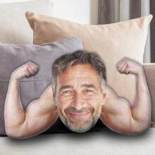 1pc Customized Funny Giant Portrait Photo Pillow, Personalized Pillow Suitable For Home Decor, Holiday Decor, Valentine's Day Gift, Christmas Gift, Wedding, Birthday Gift, Women's Gift, Anniversary Gift - Multicolor - View 4