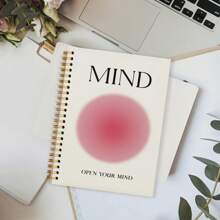 Nhật ký truyền cảm hứng "Open Your Mind" Pink Aura - Sổ tay xoắn ốc phong cách học sinh, dùng cho trường học và văn phòng phẩm tại nhà, hoàn hảo để trang trí phòng - Sổ tay xoắn ốc 14*21cm/ 5,5x8,3in - 50 tờ 100 trang - Nhật ký có các dấu hiệu ngày trong tuần, dấu hiệu thời tiết, số ghi nhớ và dấu hiệu ngày, đồ dùng học tập, Quay lại trường - Sổ tay xoắn ốc - Xem 3