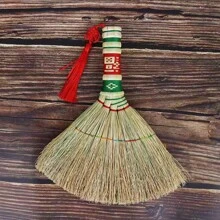 Handmade Woven Bedside Table Sweep Cleaning Broom, Random Color & Style Viral Design Small Broom - Multicolor - View 5