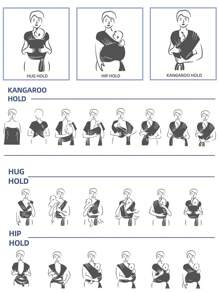 多功能婴儿背带，前向可调节包裹式吊带，适合新生儿和幼儿，便携轻便，适合所有季节