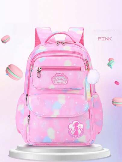 Bolsa Escolar Infantil Impermeável Nova Cor para Meninas