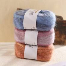 3pcs Multi-Color Gradient Mohair Yarn - Luxury Fiber Blend, Perfect For DIY Knitting Scarves, Hats And Sweaters - Ideal For Knitting And Crocheting Sweaters - 3 Packs - View 11