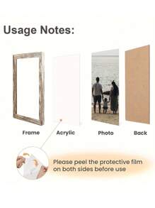 Marco de galería de pared blanco desgastado con 4x6" con 3/4/5 aberturas, orientación vertical para decoración del hogar perfecto para decoración del hogar y de oficina, display vertical, decoración del hogar - Multicolor - Ver 9