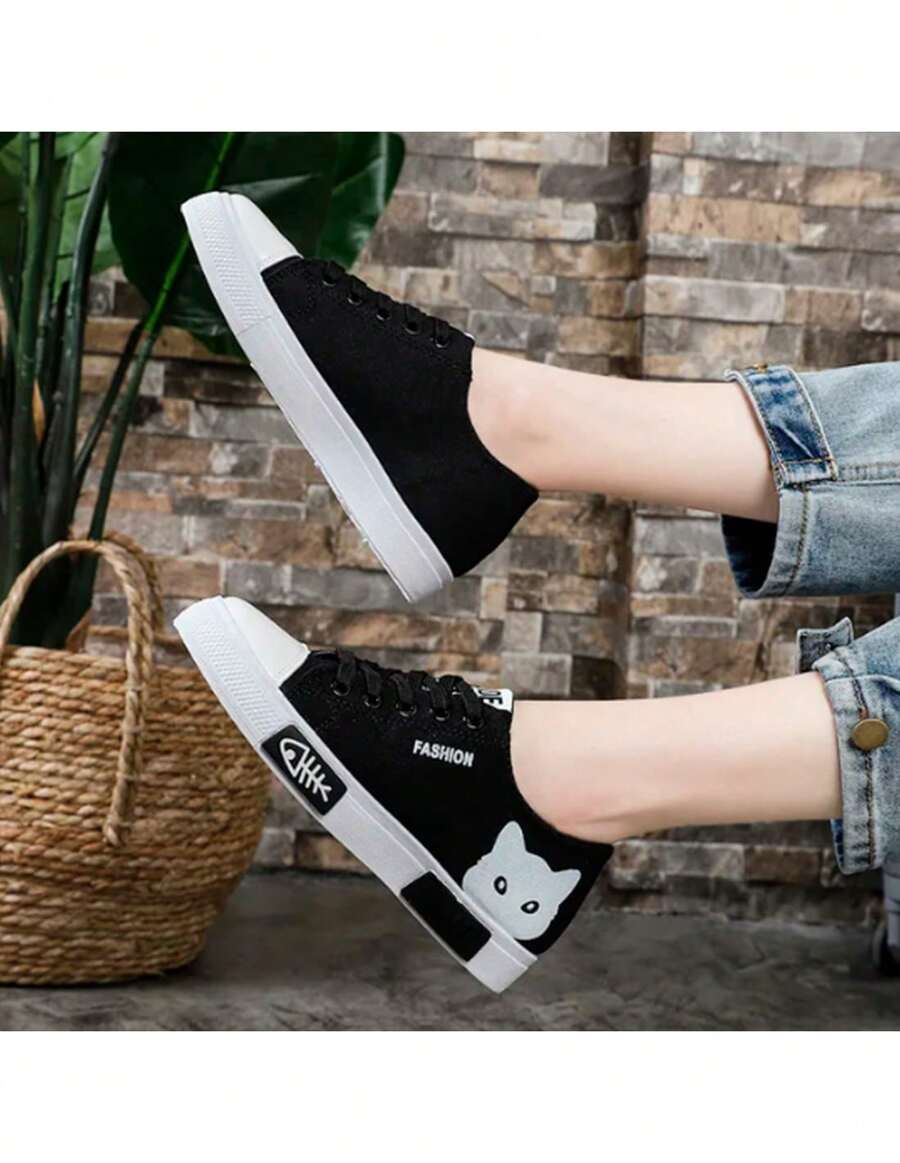 Women's Casual Tennis Shoes With Breathable Platform In Various Colors Lightweight Comfortable For Women Fashion Platform WILDCAT 44752 - 黑色 - 查看 1
