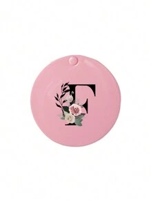 This Convenient Sliding Mini Mirror Is Printed With Floral Letters A-Z, Which Can Be Used As A Mini Powder Compact Mirror, Portable Makeup Mirror, Vanity Mirror, Travel Mirror, And Mini Handheld Mirror. Suitable For Daily Use, Travel, And Gatherings, It Makes A Cute And Fun Little Gift.,Giveaways,Travel,Cheap Stuff,Travel Essential - Pink - View 16