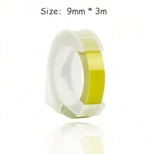 1 Stück 9mm mehrfarbiges 3D Prägeetikettenband für Prägeemaschinen, PVC Etiketten DYMO 12965 Motex E101 E-101 E-303 0.47" 3D Prägeband für DYMO Prägeemaschinen, PVC Etiketten, DYMO Band für Motex E101