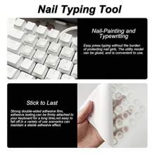 50/100 Pieces DIY Keyboard Keycaps, Nail Type Keyboard Stickers, Transparent Raised Laptop Keyboard Stickers, Nail Art Protection Tool For Women With Long Nails - Multicolor - View 7