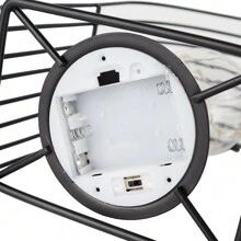 Set Of 2 Battery Operated Lamp 7''H Unique Cordless Wall Sconce Metal Wall Mount Lamp With 6-Hour Timer And Warm White Fairy Lights Bulb For Home Living Room Bedroom Kitchen Hallway Stairway - 黑色 - 查看 7