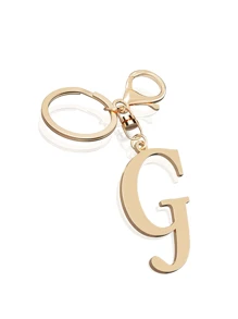 1 pieza Llavero con letra de oro avanzado y elegante, colgante con letra tridimensional, llavero clásico y simple, decoración, accesorio de bolso, versátil para bolsos de trabajo, escuela, compras, mochilas, bolsos de mano, accesorio de bolso, adecuado para regalar a amigos, familia, parejas, novias, regalos importantes, recuerdos de vacaciones