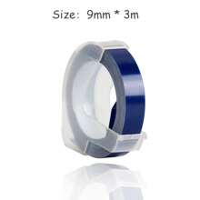 1 Stück 9mm mehrfarbiges 3D Prägeetikettenband für Prägeemaschinen, PVC Etiketten DYMO 12965 Motex E101 E-101 E-303 0.47" 3D Prägeband für DYMO Prägeemaschinen, PVC Etiketten, DYMO Band für Motex E101