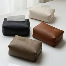 Stylish And Minimalist Leather Tissue Box - Perfect For Home And Commercial Use, Featuring An Elegant Design For Living Rooms, Hotels, And Restaurants. Practical Napkin Storage Pouch To Elevate Your Space Decor Home Bathroom Decor Bathroom Organizer Fall Decor Back To School