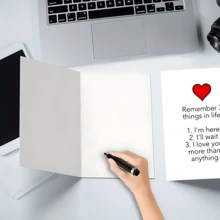 1Pc Valentine's Day Greeting Card For Valentine's Day, Wedding, Engagement, Anniversary - Multicolor - View 3