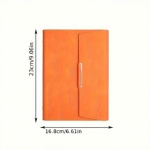 1-Piece Refillable Leather Notebook A5 Loose Leaf Notebook Detachable Three Fold Loose Leaf Hardcover Notebook, Suitable For Business, Travel, Work, And Home Writing, 200 Page Wired Paper Hardcover Executive Notebook With Pen Loop - A5 - 查看 9