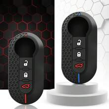 Silicone Car Flip Key Case Cover For Fiat Ducato 500 500L Panda Grande Punto Lancia Musa Auto Shell Fob Keychain Accessories