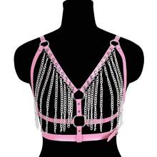 Dây đeo thân bằng da kiểu Gothic có thể điều chỉnh, phụ kiện dây đeo ngực cho tiệc tùng và câu lạc bộ. - A - Xem 10