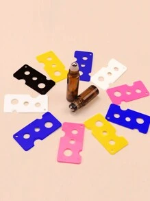 1 pezzo di Apribottiglie multifunzionale per oli essenziali - contagocce per oli, utensile per riempire i profumi, adatto per rimuovere il tappo di bottiglie a rotella, apribottiglie, strumento in plastica a forma di chiave
