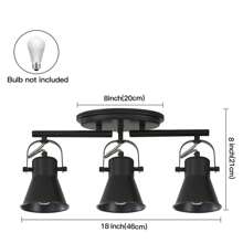 3-Lights Ceiling Track Lighting Fixtures,Can Used For Mirror Front Wall Lights, Adjustable Ceiling Spotlight,3-Light Vanity Lamp - Black - View 6