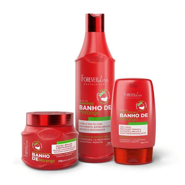 FOREVER LISS Kit Banho De Verniz Morango Brilho Extremo Forever Liss