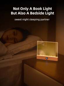 1 pieza Luz plana LED transparente para lectura, lámpara de lectura LED con visión nocturna plana, lámpara de lectura inteligente LED, 3.7V/1200mAh recargable con 3 temperaturas de color, función de temporizador de 0-99, lámpara de noche para estudiantes, luz de lectura con cuidado ocular, luz de mesita de noche, luz nocturna, regalo perfecto para estudiantes, amigos y familiares, ideal para lectura nocturna inalámbrica y portátil