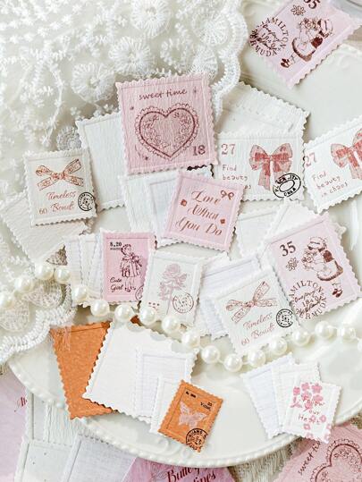 MOCARD 20 piezas/paquete de Pegatinas con sello vintage en relieve, calcomanías creativas y estéticas para manualidades, decoraciones DIY, regalos navideños, papelería personalizada, útiles escolares, vuelta al cole