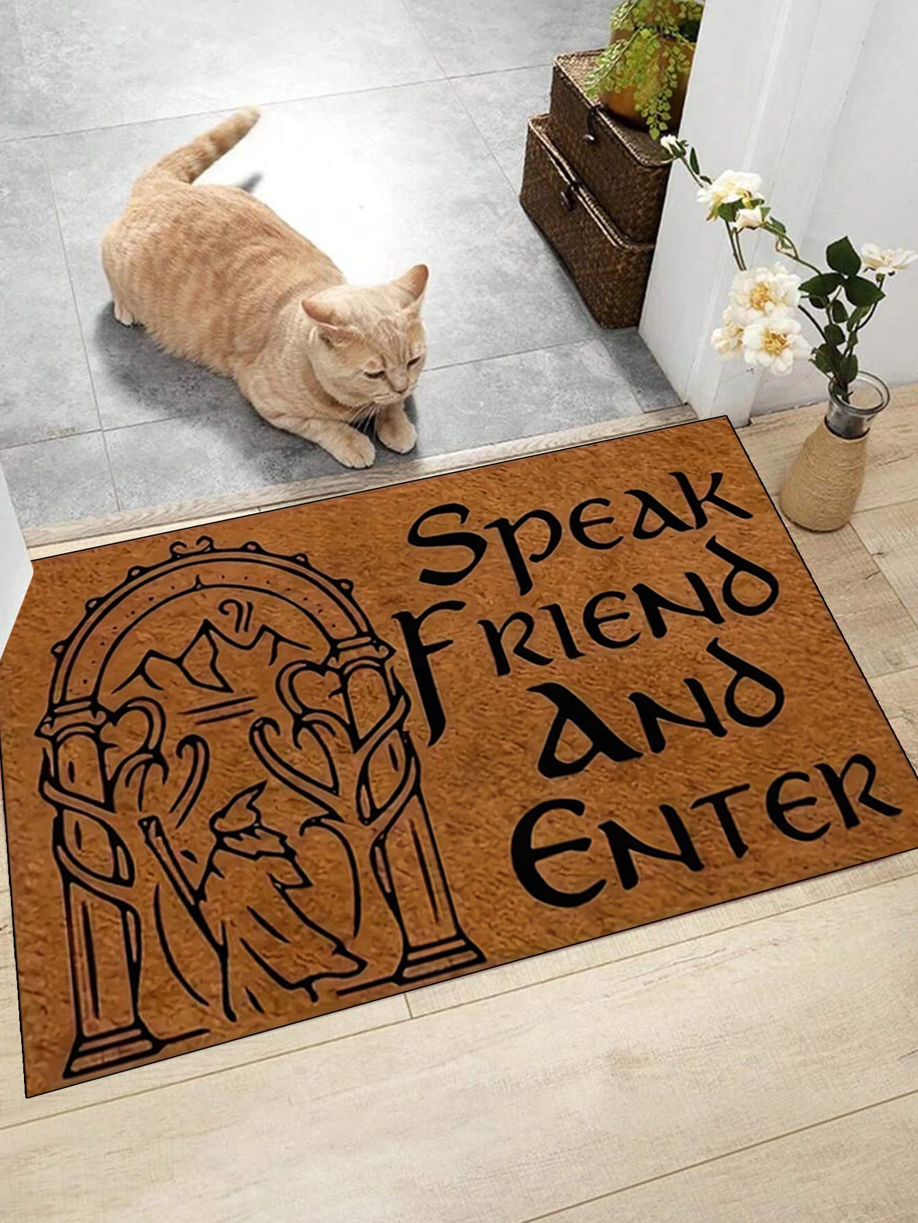 1 peça 'Listras, manchas, pinturas coloridas em diferentes padrões' capacho, tapete interno, tapete de arremesso, capacho criativo, tapete temático de entrada, decoração para casa, tapete antiderrapante, acessórios para quarto, adereços para fotos, decoração externa, tapete de arremesso, tapete de área, presente