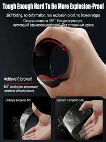 2PCS Matte Anti-Spy Soft Ceramic Film Screen Protector Compatible With IPhone/ Galaxy/Redmi/Honor/OPPO, No Bubbles, Easy To Apply Full Screen Coverage, Scratch & Fingerprint Resistant, Supports Fingerprint Unlock - Transparent - View 11