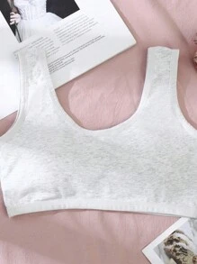 Tween Girl 3pcs Solid Wireless Bralette Tween Girls Bras And Bralettes - View 2