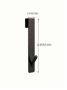 1pc Stainless Steel S-Shaped Shower Towel Bar, Suitable For Glass Door, Bathroom Bathrobe Hook
