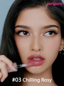 Peripera K-Beauty Ink Glasting 唇彩，纯素，含植物萃取油，水润色调，镜面水润唇彩，玻璃唇彩，丰唇，自然保湿，轻盈保湿，亮泽，持久，舒适，不粘腻，适合面膜，无白膜，K-Beauty，韩国彩妆 - #03 Chilling Rosy - 查看 4