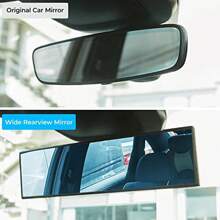 11.81 Inch Panoramic Convex Rearview Mirror - For Car, SUV And Truck Use, Clip On Wide-Angle, Reducing Blind Spots